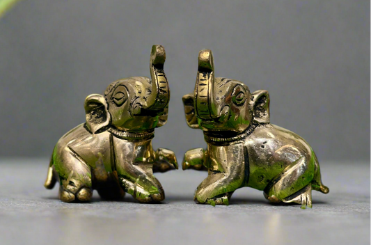 Brass Elephant Home Decor (set of 2)