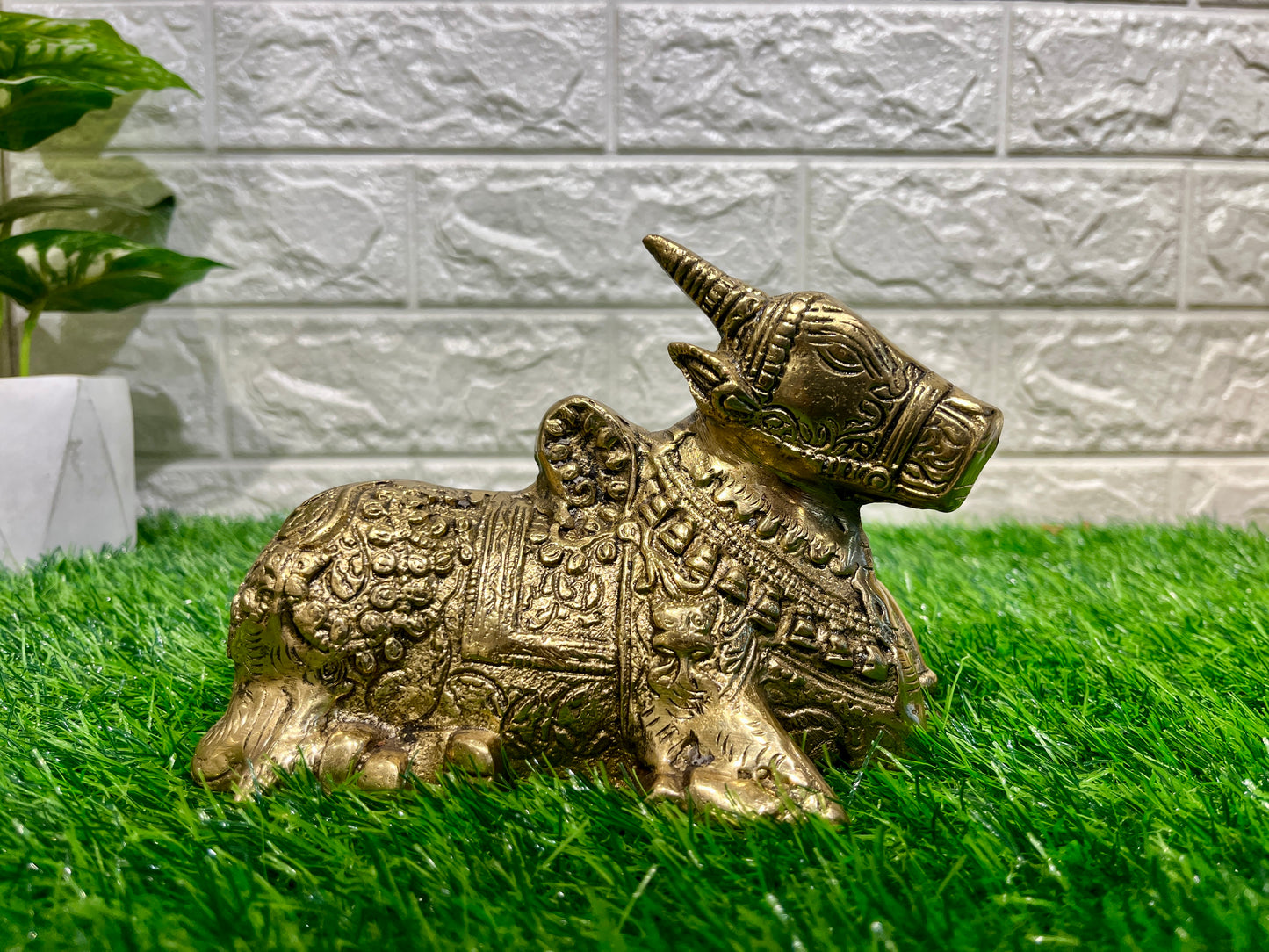 Brass Nandi Sculpture