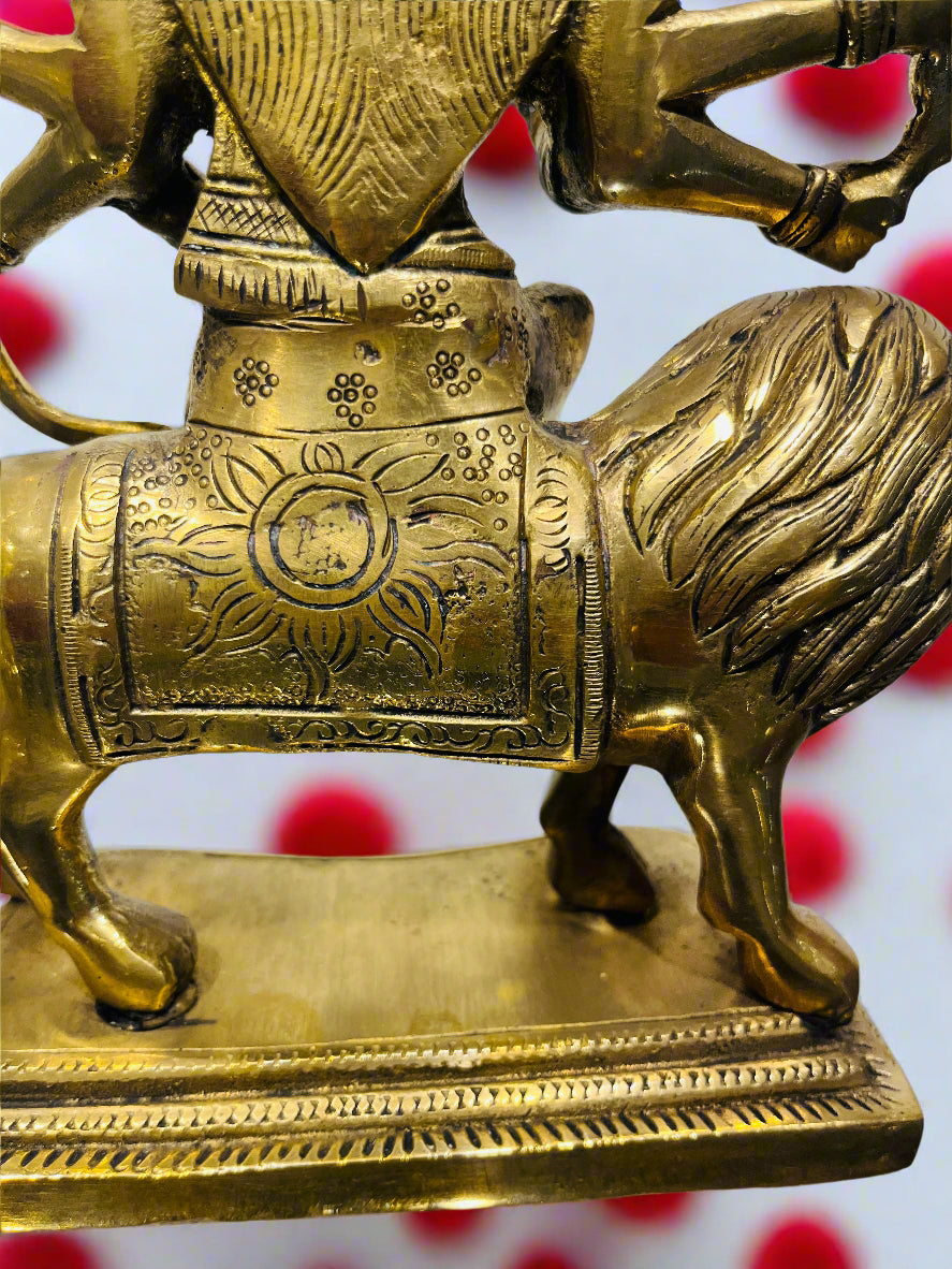 Maa Durga Armed Idol Sitting on Lion