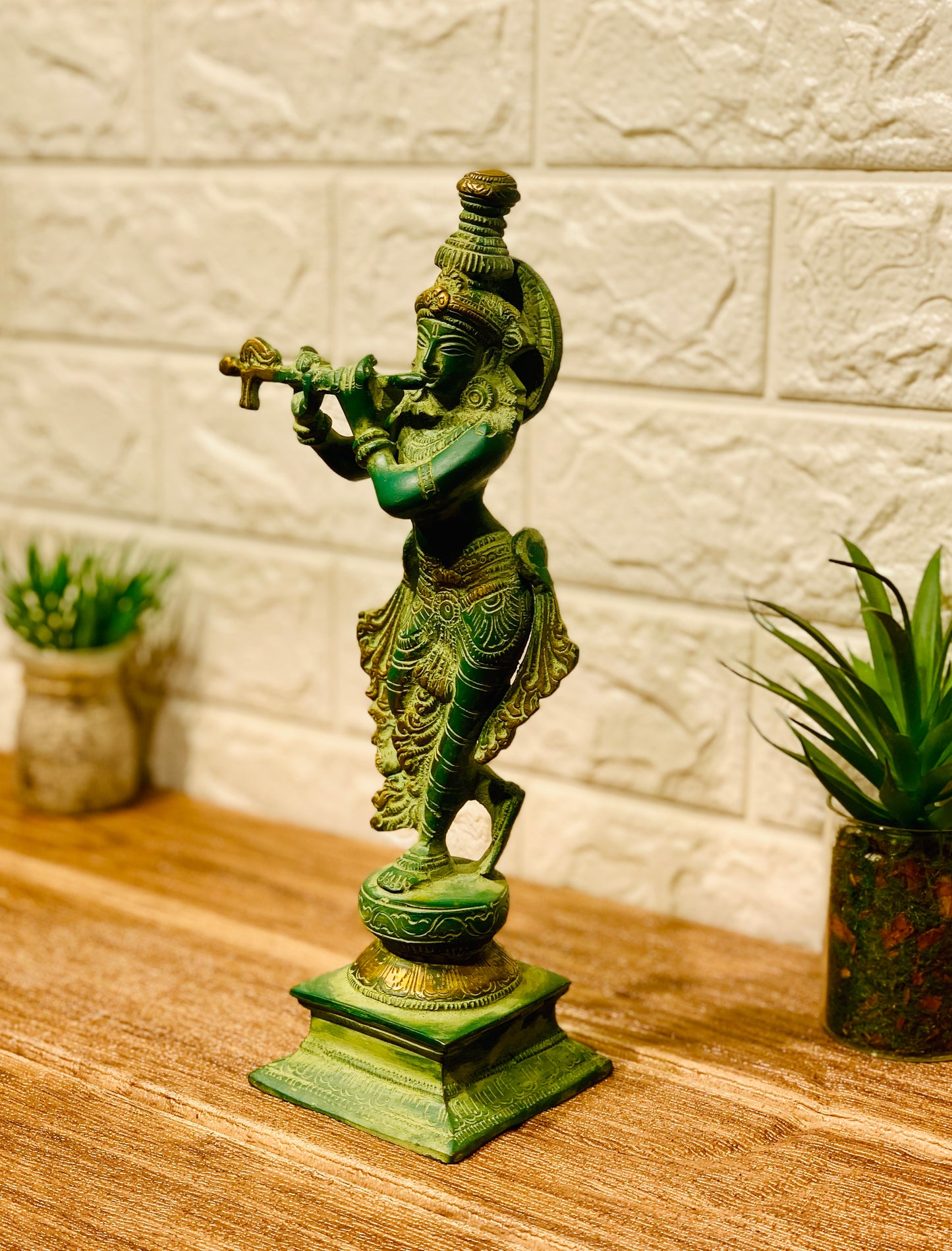 Brass Antique Lord Krishna
