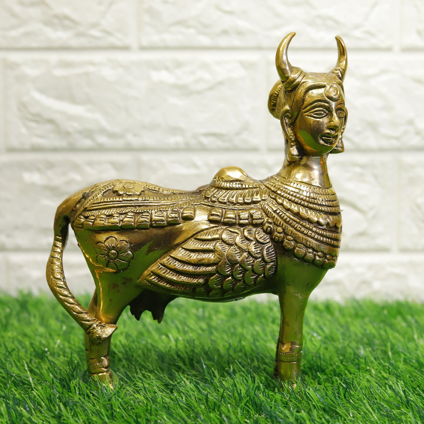 Brass Antique Kamdhenu Cow