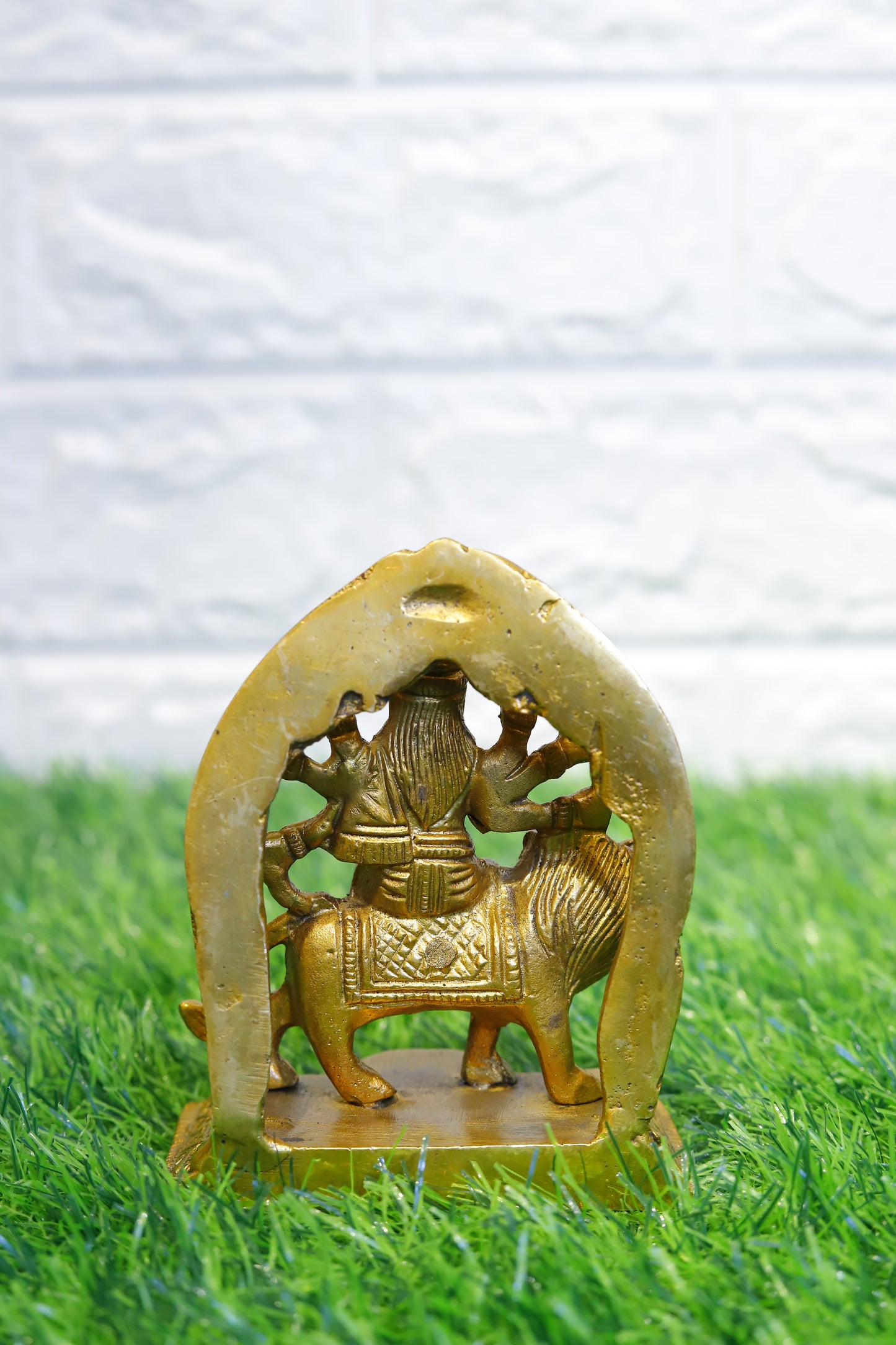 Brass Goddess Durga (Shera Wali Maa) on Lion