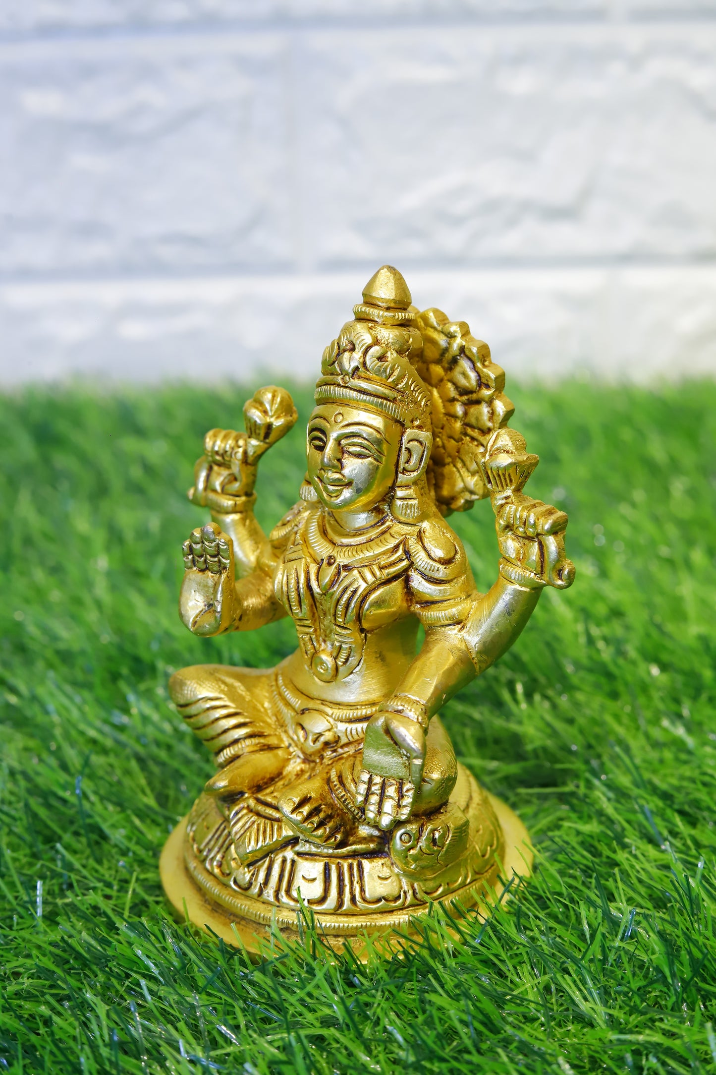 Brass Lord Ganesh with Laxmi