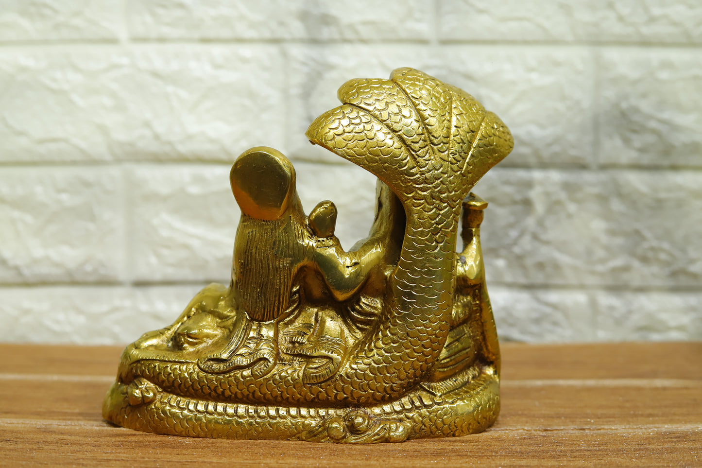 Brass Shri Lakshmi Narayan on Sheshnaag Idol