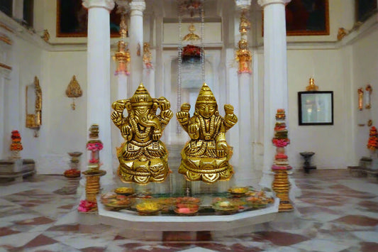 Brass Mini Laxmi Ganesh