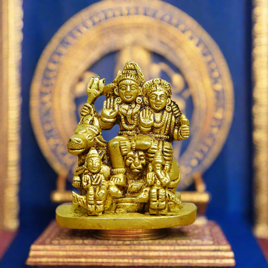 Pure Brass Shiv Parivar/ Gauri Shankar