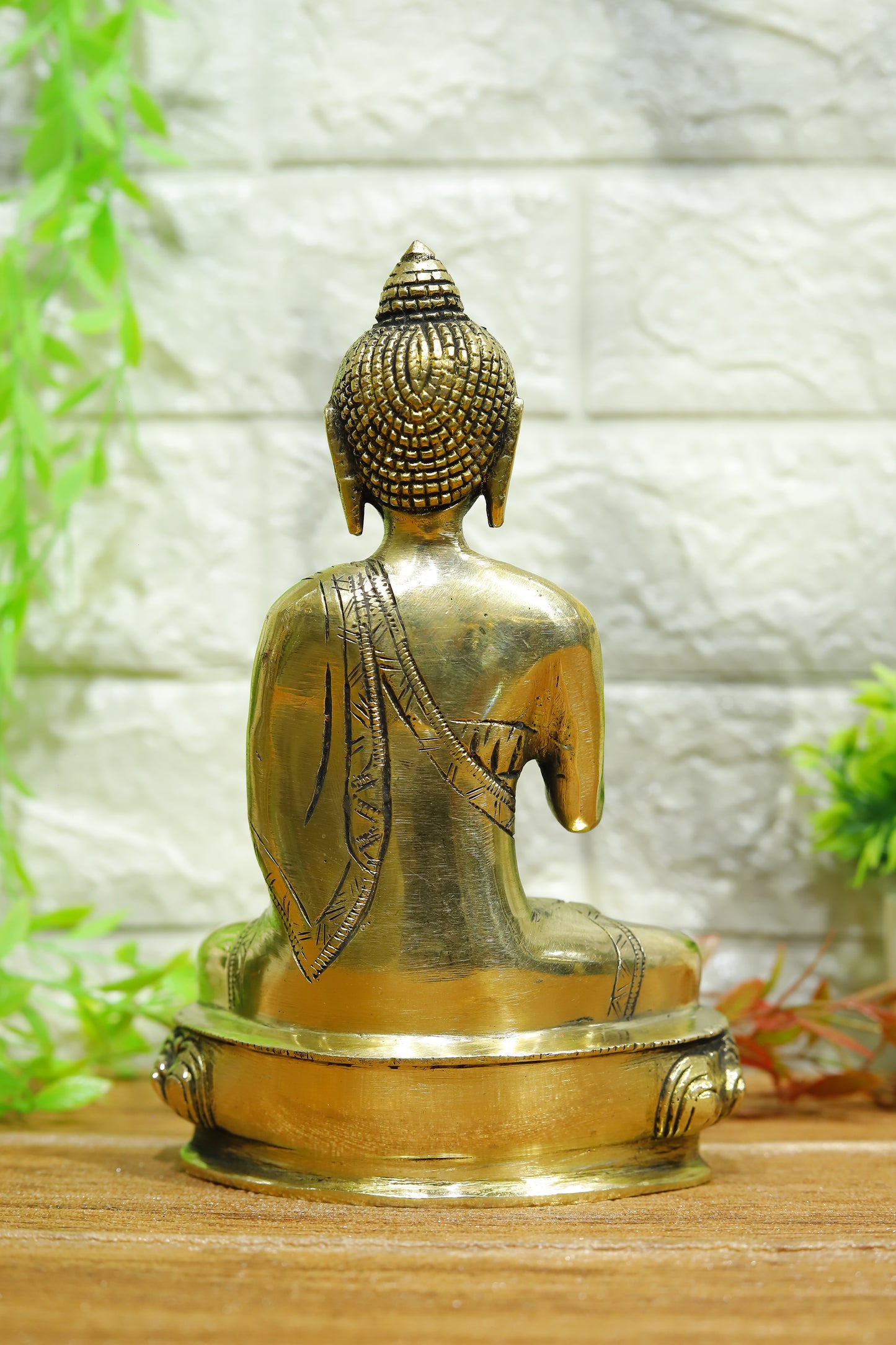 Lord Gautam Buddha Brass Statue in Sitting Aashrvid Mudra