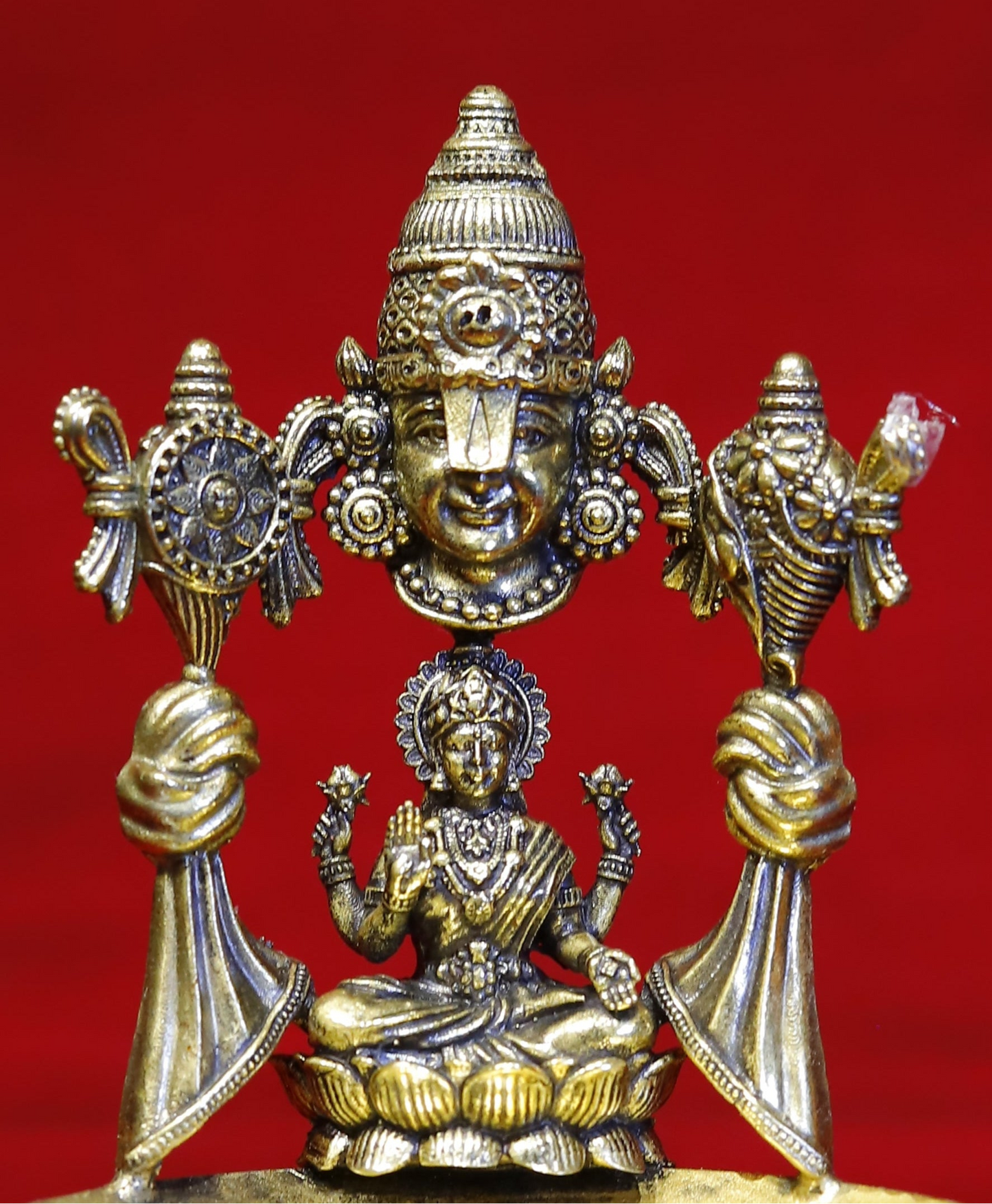 Superfine Brass Tirupati Balaji with Lakshmi Diya