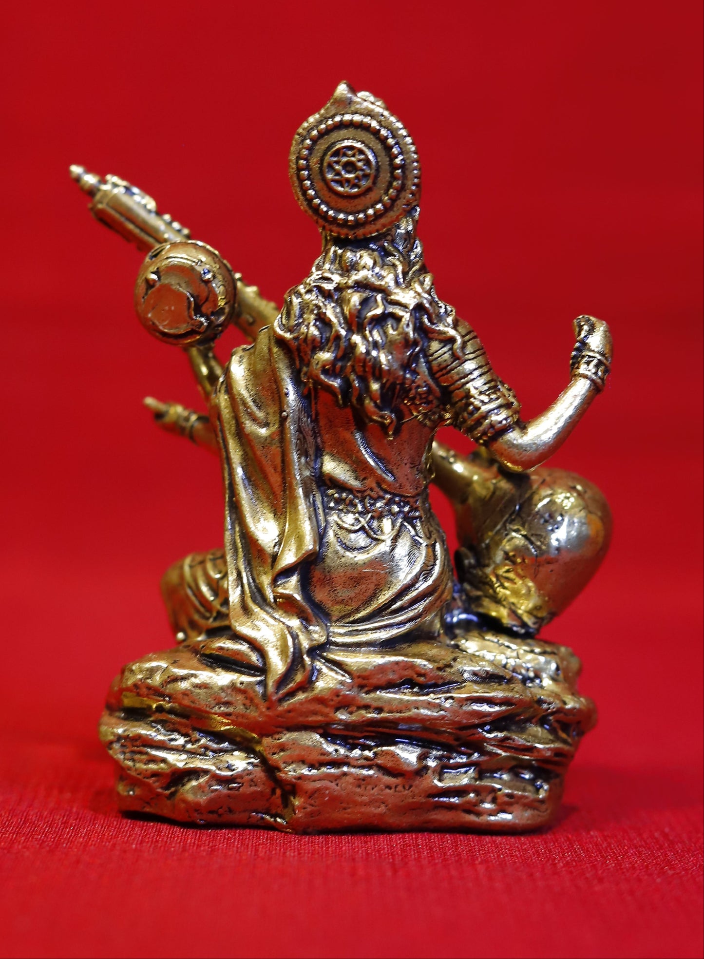 Superfine Brass Goddess Saraswati mini Sculpture