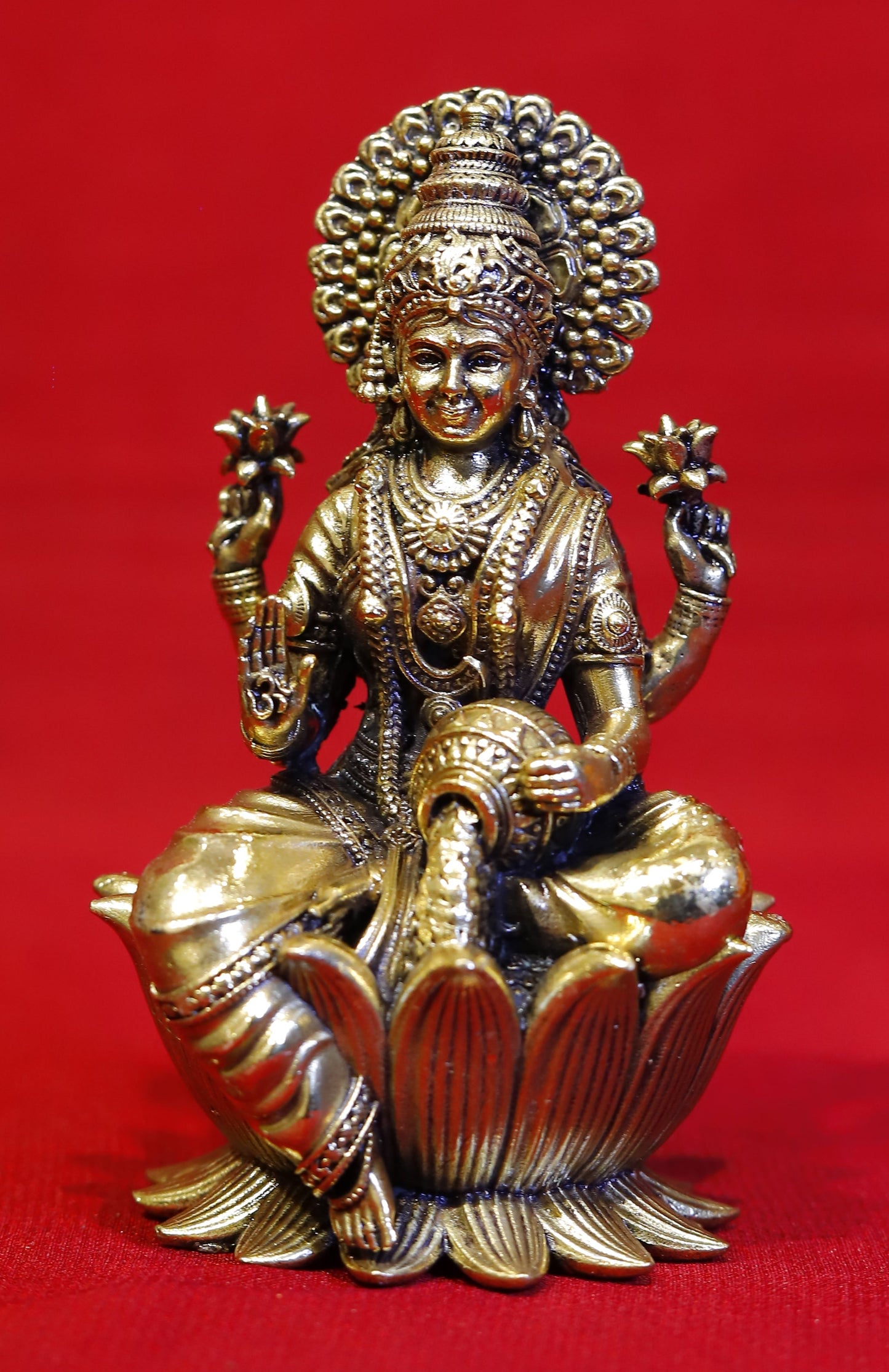 Superfine Brass Laxmi and Ganesh Sculpture