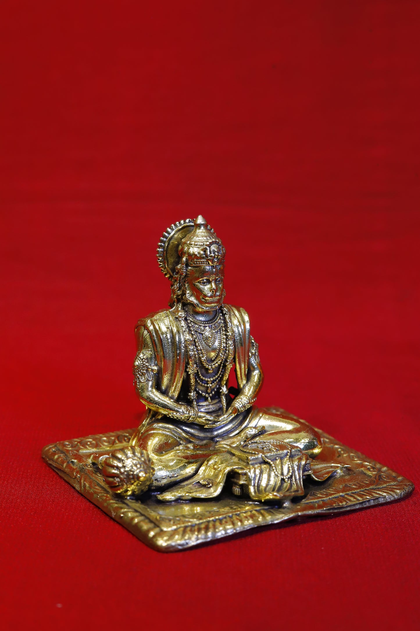 Superfine Brass Lord Hanuman - 3X3"