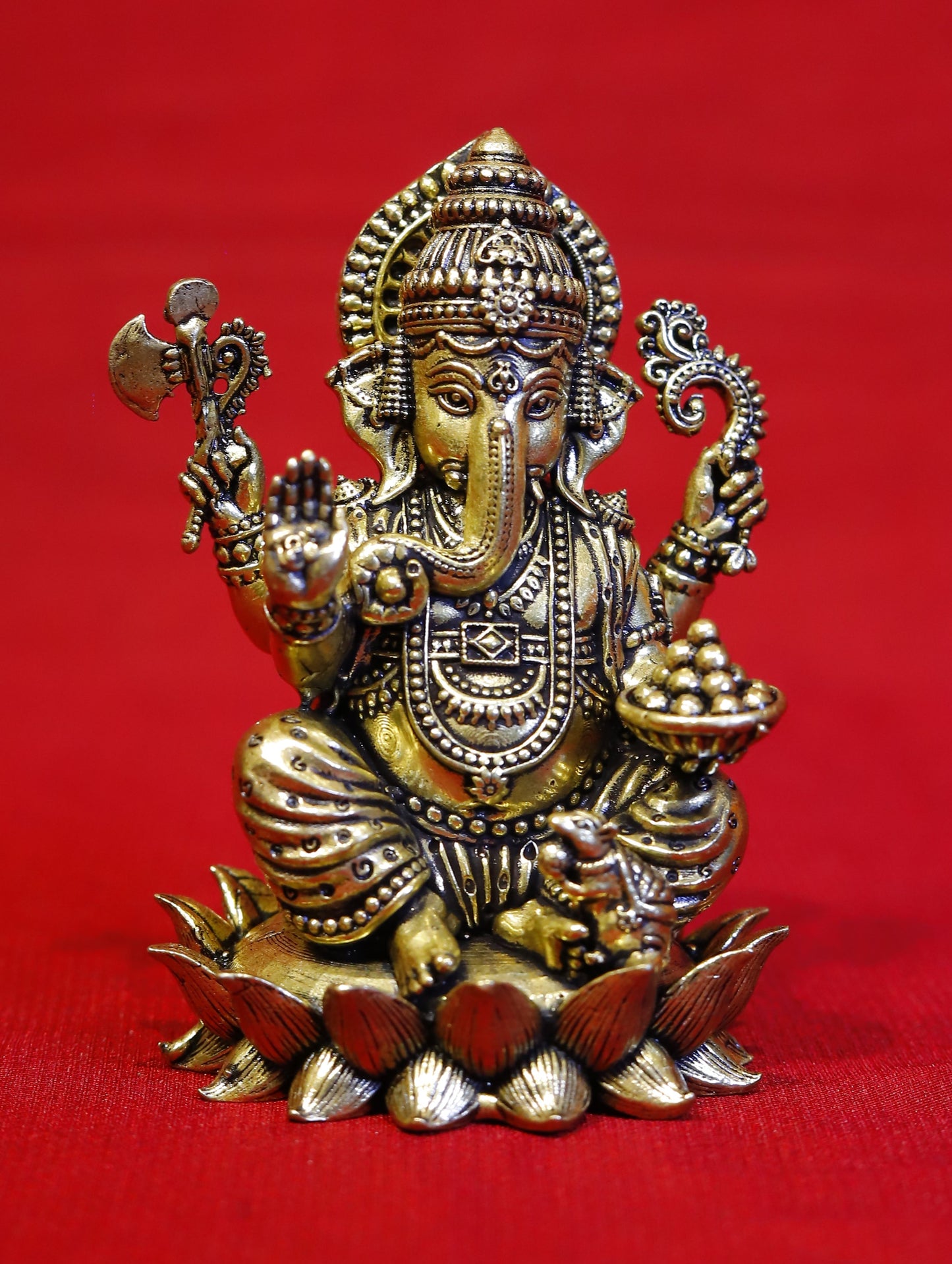 Superfine Brass Laxmi and Ganesh Set - 3"