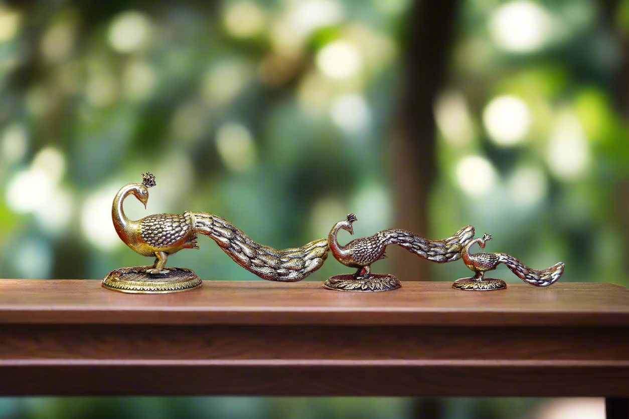 Superfine Brass Peacock Decor