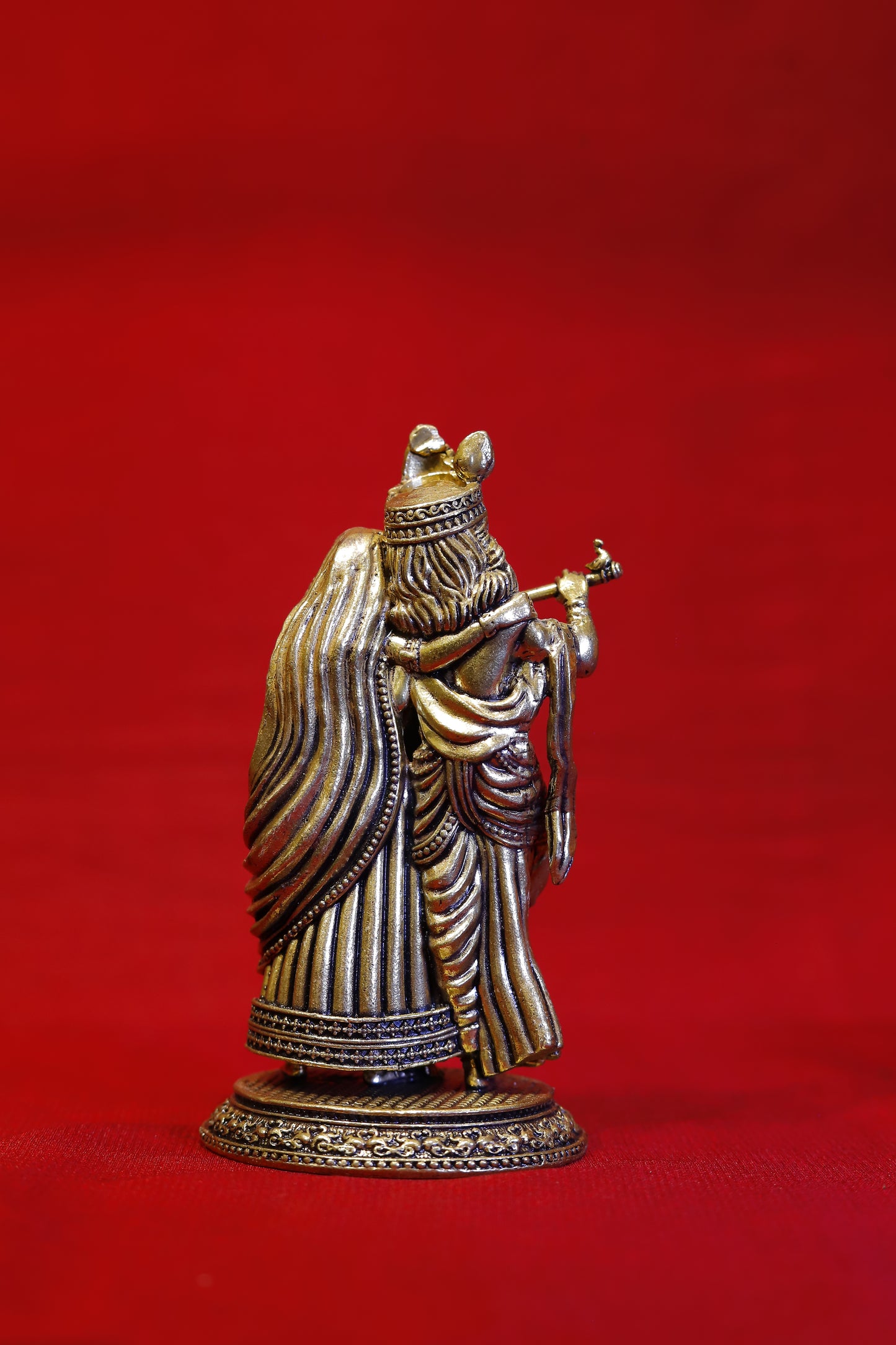 Superfine Brass Radha and Krishna Set - 4.5"