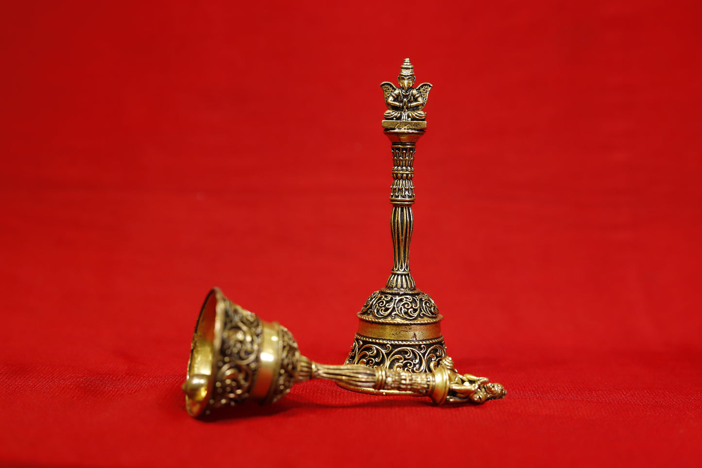 Superfine Brass Mandir Bell with Garuda or Hanuman
