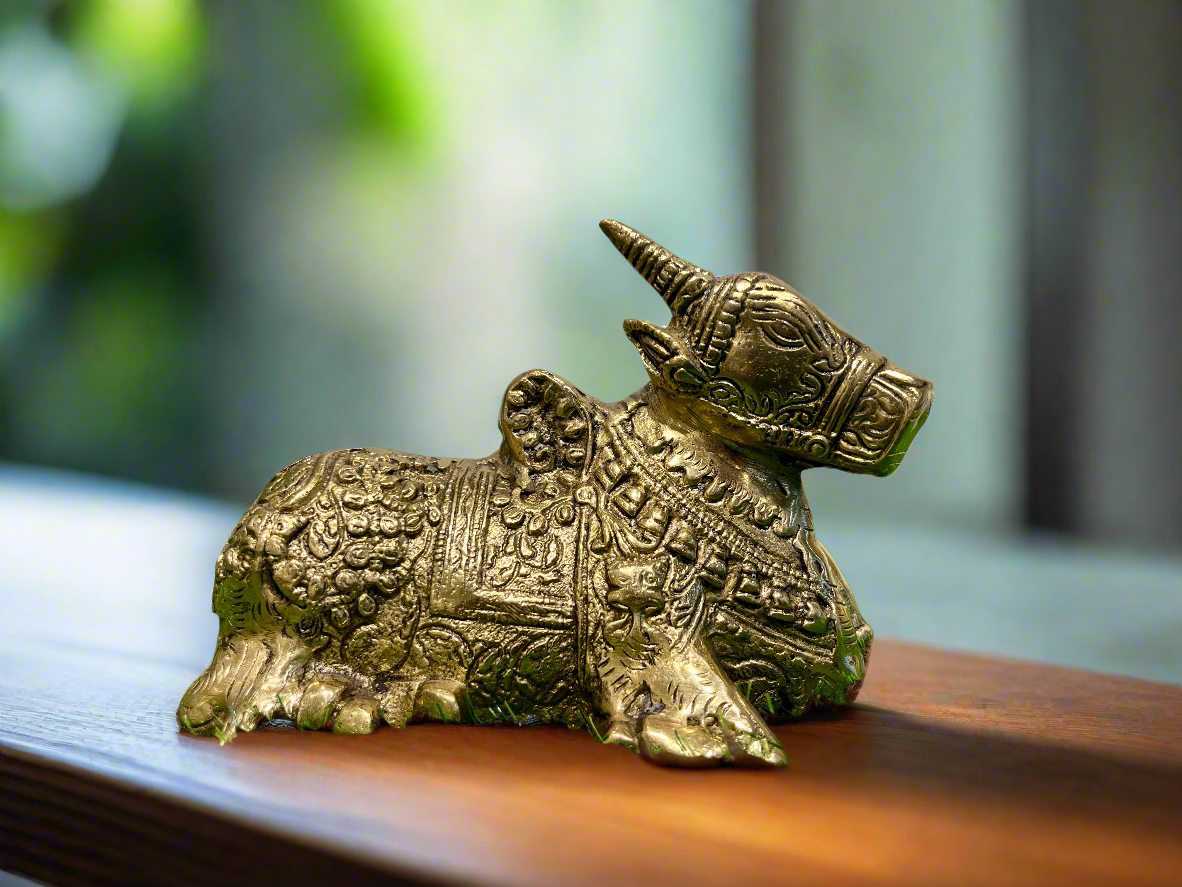 Brass Nandi Sculpture