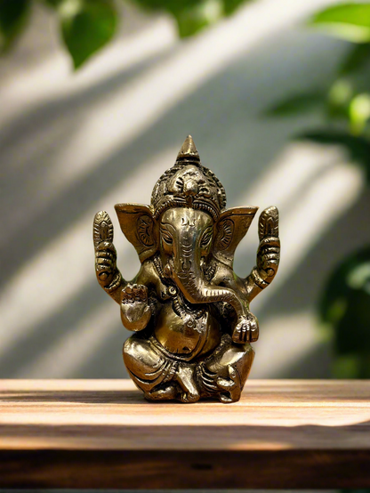 Brass Ganesh Sculpture