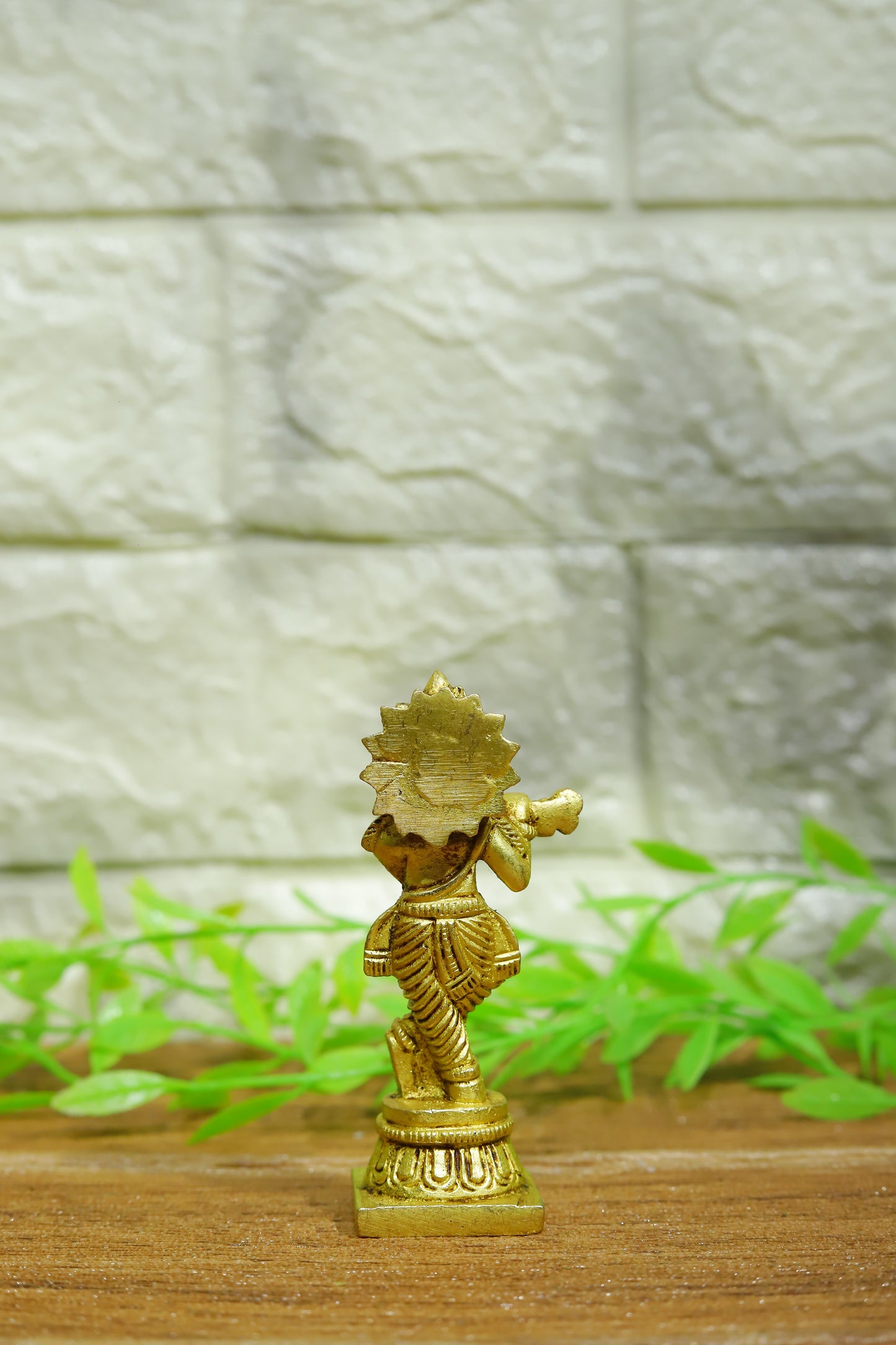 Brass Lord Krishna playing Flute